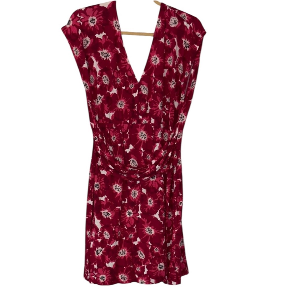 LOFT BEACH Red Floral Mini Dress